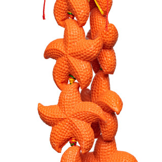 Fil d'étoile de mer Perles en résine 32mm 10pcs Orange