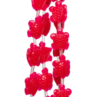 Cuentas De Resina De Alambre De Tortuga 12x14mm 22pcs Fucsia