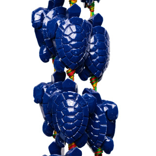 Schildkrötendraht Harzperlen 24x36x14mm 11St Blau