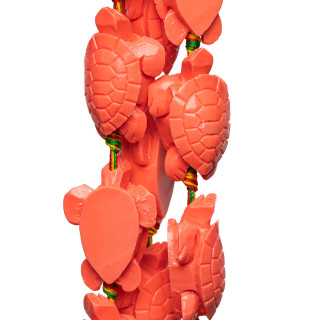 Turtle Wire Perles Résine 24x36x14mm 11pcs Rose