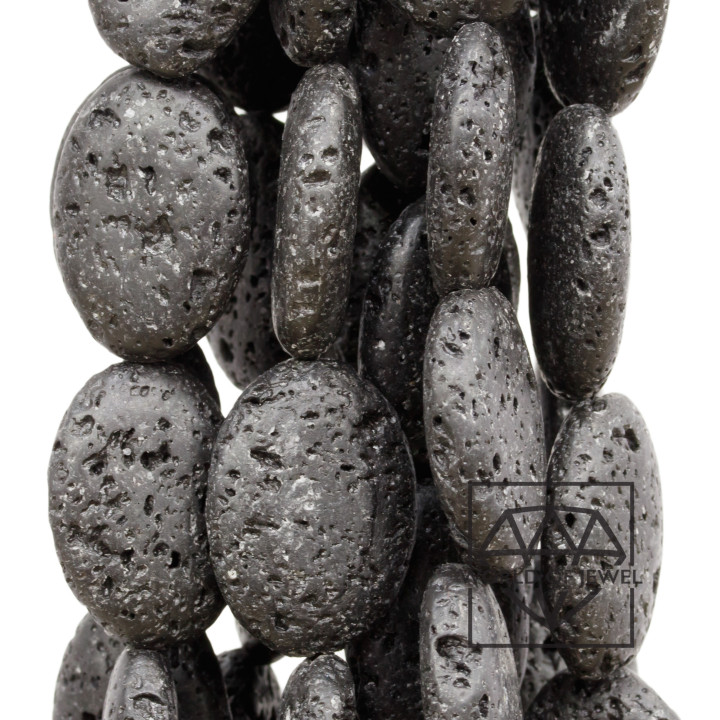 Piedra Lava Ovalada Plana 15x20mm