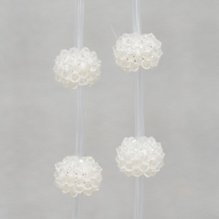 Blackberry Sphère Entrelacée De Cristaux Toupies 15mm 11pz