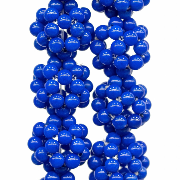 Pietra Mora Intrecciata Sfera Tonda Liscia Di Giada Blu 18mm 19pz