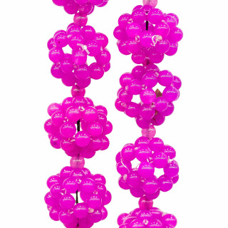 Brombeerstein Gewebte Jadekugel Fuchsia 18mm 18pz