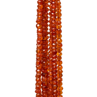 MachineCut Indian Stones Facettierte Rondelle 2,5-3,0mm Karneol