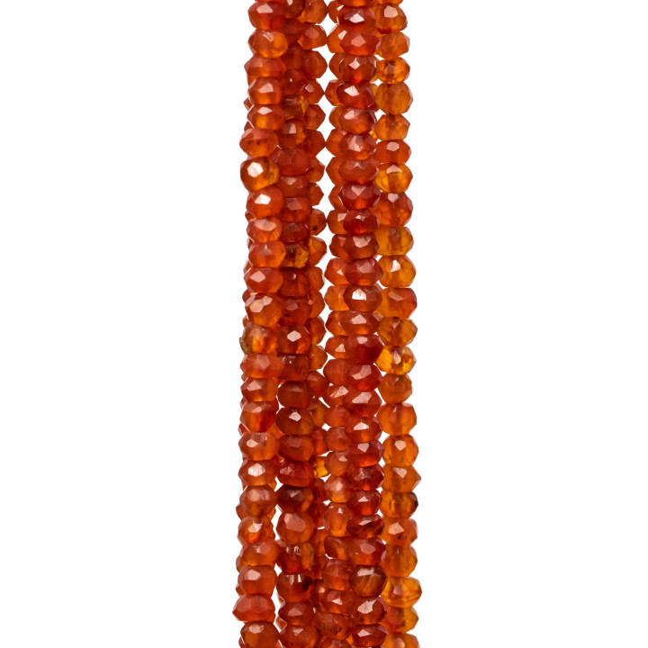 MachineCut Indian Stones Facettierte Rondelle 2,5-3,0mm Karneol