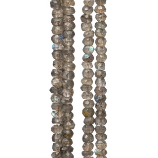Indian Stones MachineCut Rondelle Faceted 2.5-3.0mm Labradorite