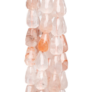 Poudre Quartz Briolette Gouttes Facette 10x15mm