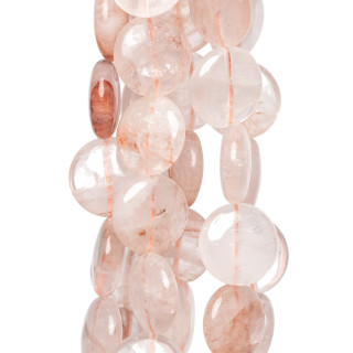 Quartz Poudre Rond Plat Lisse 14mm