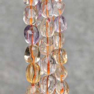 Piedra Citrino Cuarzo Con Amatista 10-12x13-16mm