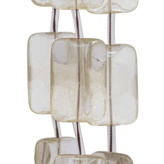 Cuarzo Ahumado Satinado Mate Rectángulo Plano Facetado 18x25mm 11pcs