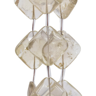 Smoky Quartz Satin Matte Flat Rhombus Faceted 25mm 10τμχ