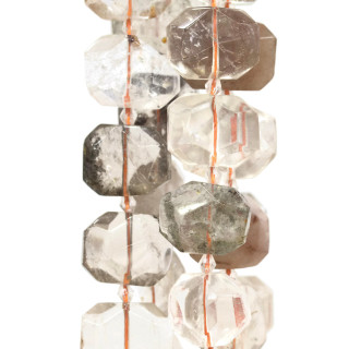 Quartz Rutile Irrégulier Bronze Facette Plat 20-15mm