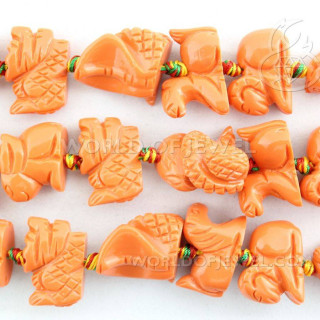 Resina Animal Mixta 18x23mm 12uds Naranja