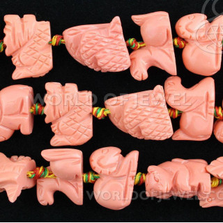 Resin Mixed Animals 18x23mm 12pcs Pink Orange