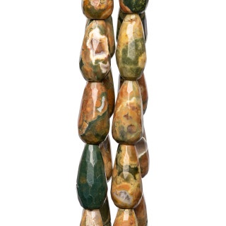 Gotas de Riolita Briolette Facetadas 10x14mm