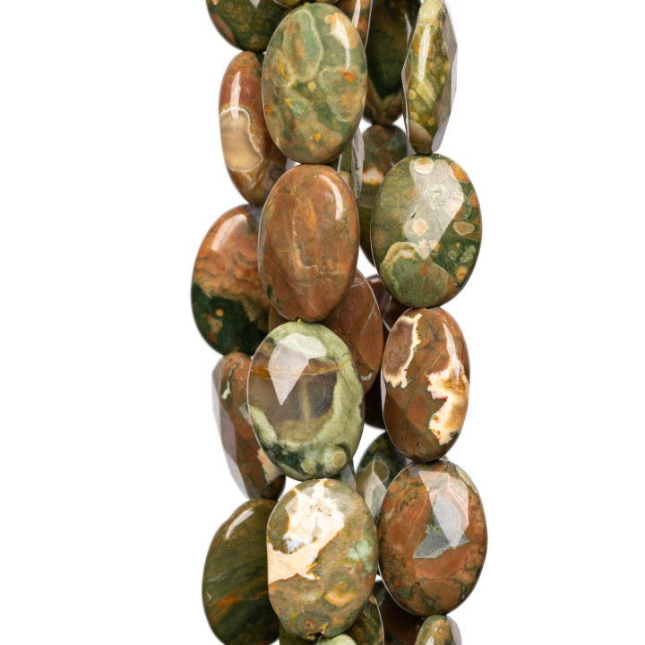 Ρυόλιθος Οβάλ Επίπεδος 15x20mm Πράσινος