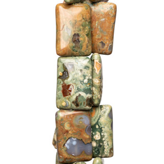 Rhyolite Plat Rectangle 20x30mm Vert