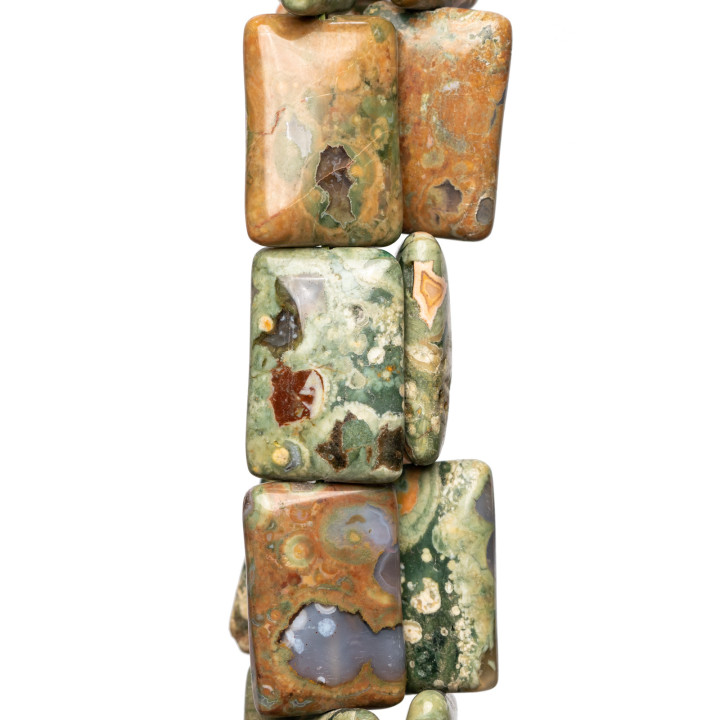 Rhyolite Plat Rectangle 20x30mm Vert