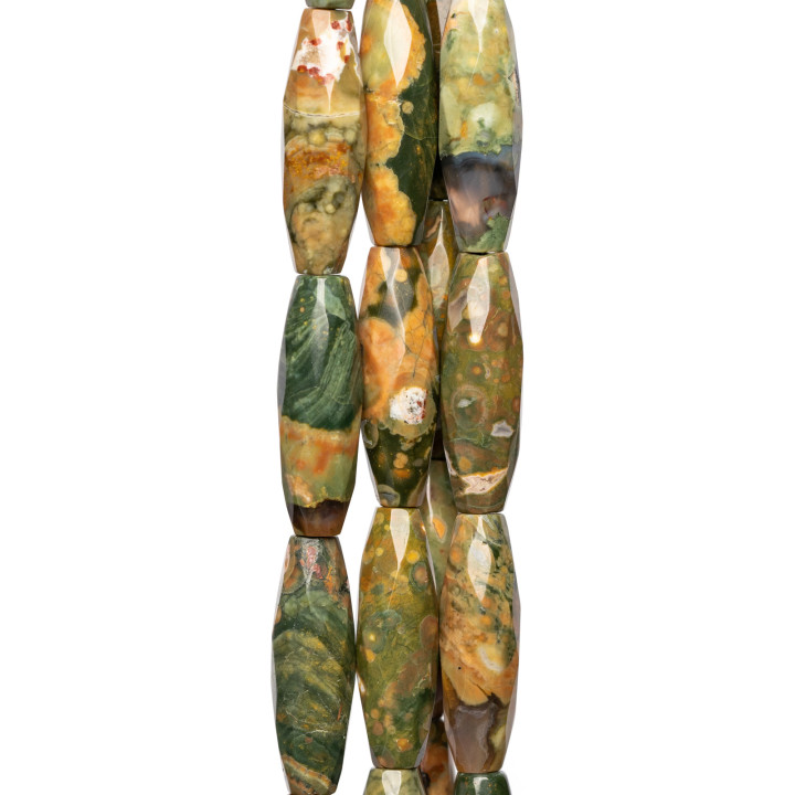 Rhyolith facettierter Reis 10x30mm