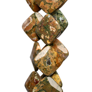 Rombo Plano Facetado Riolita 25mm