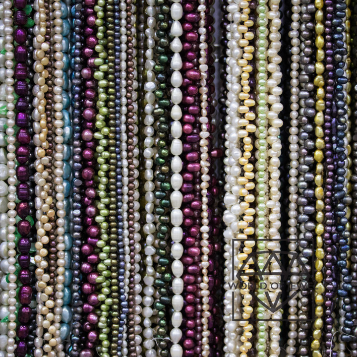 STOCK 20 WIRES Formes de perles de rivière et couleurs mélangées aléatoires