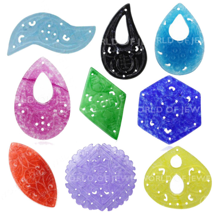 STOCK 20 PIÈCES Jade Birman Composant Formes Mixtes Aléatoires