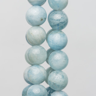 Glatter runder Aquamarin Milch (PYS) 10mm