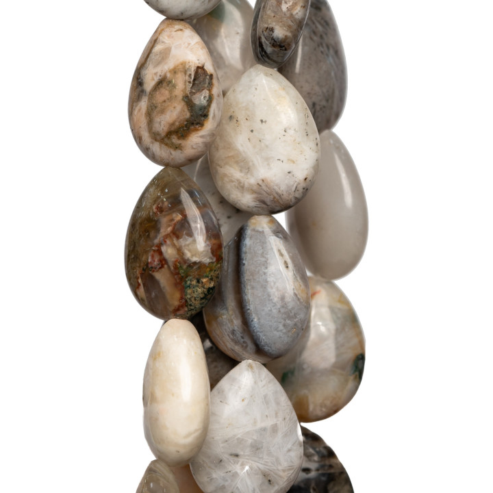 Gotas Planas De Ágata De Bambú 15x20mm