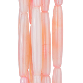 Fuchsia Agate Smooth Rice 15x85mm