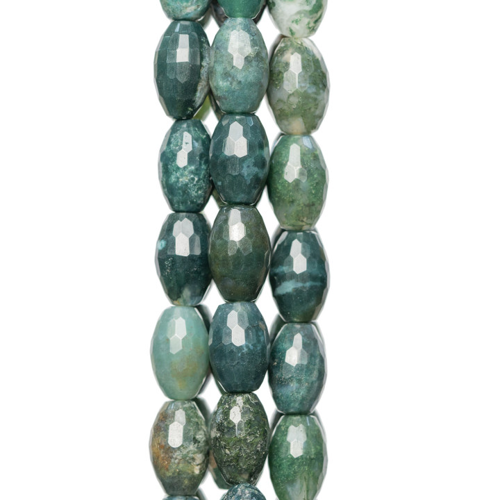 Musgo Ágata Arroz Facetado 12x18mm