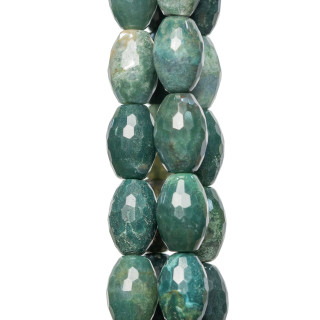 Musgo Ágata Arroz Facetado 14x20mm