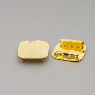 Base Di Ottone Per Centrale a 4 Fili 34mm 8pz Dorato