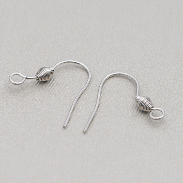 Base For Earrings Of 316L Steel Earrings With Spiral 100 Pairs