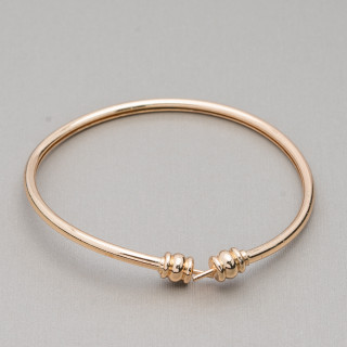 Bases for Brass Bracelets 5pcs Light Golden