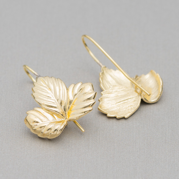 Bases Pour Boucles D'Oreilles Crochet Fleur Bronze 19x26mm 8 Paires