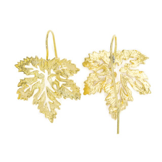 Bases Pour Boucles D'Oreilles Crochet Feuille Bronze 20x29mm 8 Paires