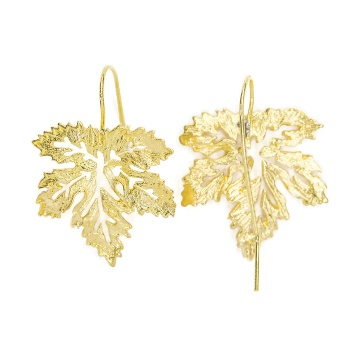 Bronze Leaf Earring Bases 20x29mm 8 Pairs