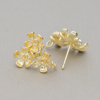 Pendientes Bronce Bases 17x18mm 10 Pares