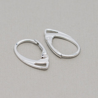 Basi Per Orecchini Di Ottone Monachella Chiusa 11x18mm 60 Paia Rodiato