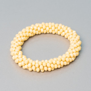 Bracciale Elastico Di Cristalli Intrecciati 10mm Con Cristalli da 4,5mm 1pz MOD23