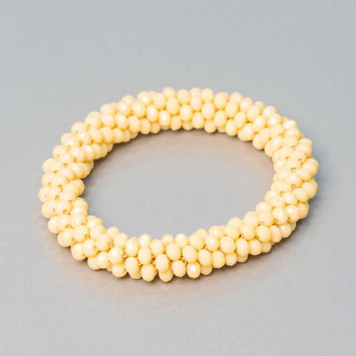 Elastisches Armband aus verschlungenen Kristallen 10 mm mit 4,5 mm Kristallen 1 Stück MOD23