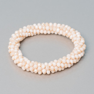 Bracciale Elastico Di Cristalli Intrecciati 10mm Con Cristalli da 4,5mm 1pz MOD28