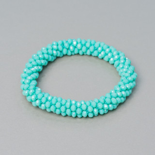 Bracelet Élastique De Cristaux Entrelacés 9mm Avec Cristaux 3.5mm 1pc MOD10