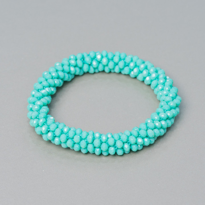 Elastic Bracelet of Intertwined Crystals 9mm with 3.5mm Crystals 1pc MOD10