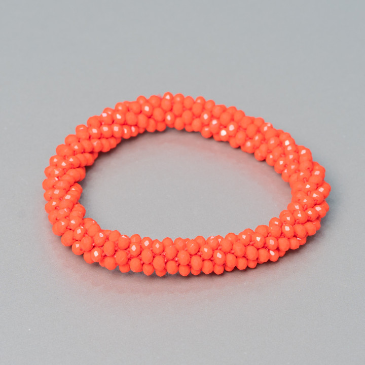 Elastic Bracelet of Intertwined Crystals 9mm with 3.5mm Crystals 1pc MOD2