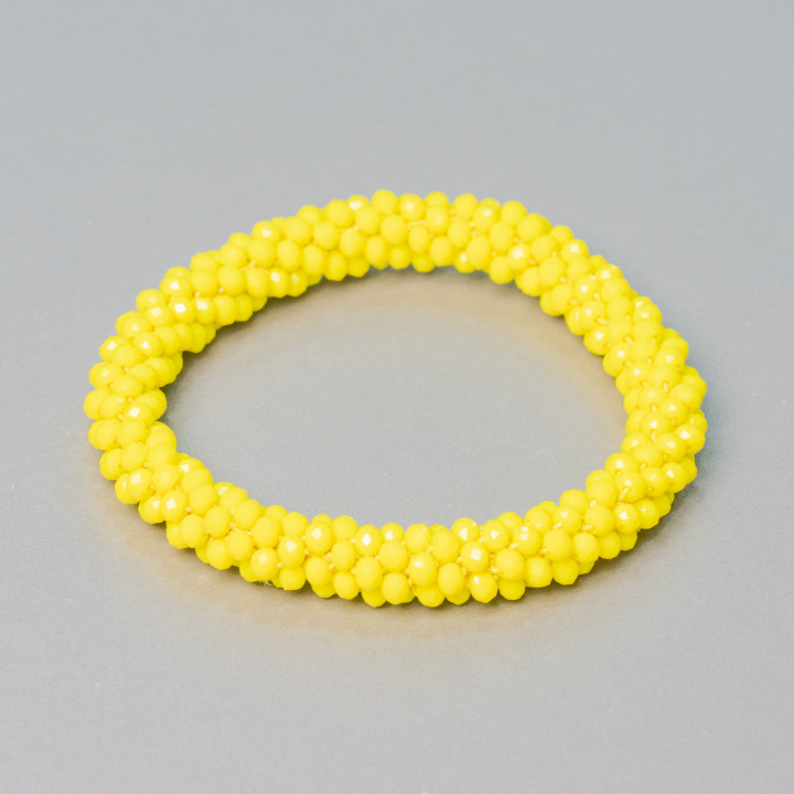 Bracciale Elastico Di Cristalli Intrecciati 9mm Con Cristalli da 3,5mm 1pz MOD4