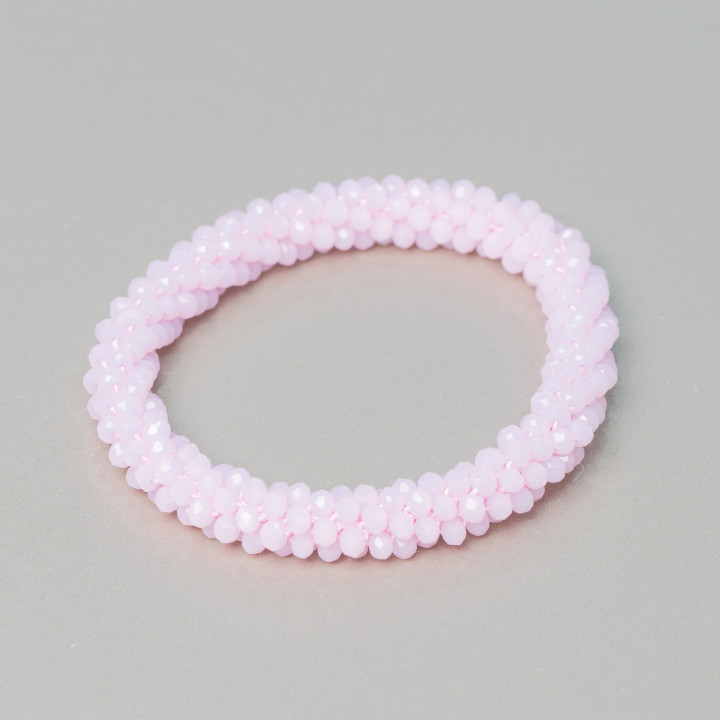 Elastisches Armband aus verschlungenen Kristallen 9 mm mit 3,5 mm Kristallen 1 Stück MOD5