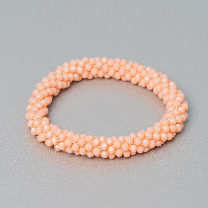 Elastisches Armband aus verschlungenen Kristallen 9 mm mit 3,5 mm Kristallen 1 Stück MOD9