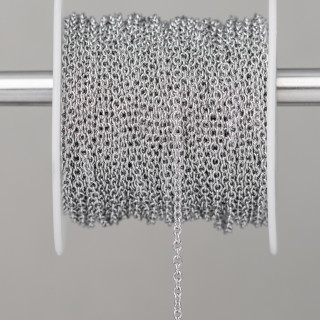 Chaîne de Câble en Acier Lisse 1,6x1,8mm Fil 0.4mm 20 Mètres